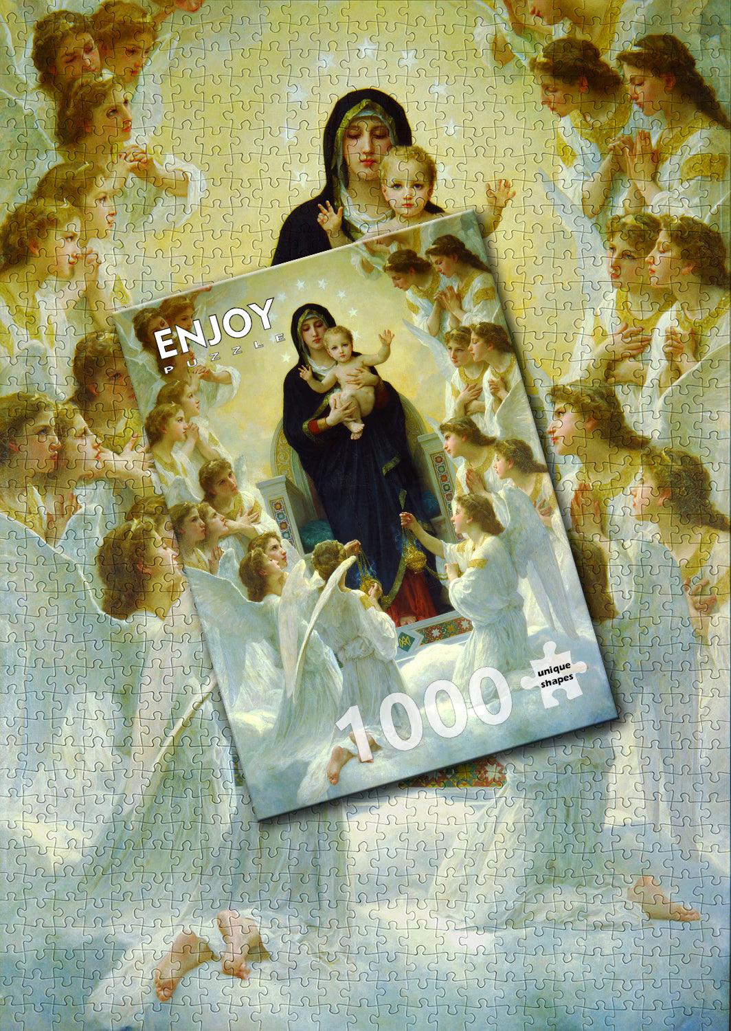 1000 Pieces Jigsaw Puzzle - William Bouguereau: The Virgin With Angels (1116)