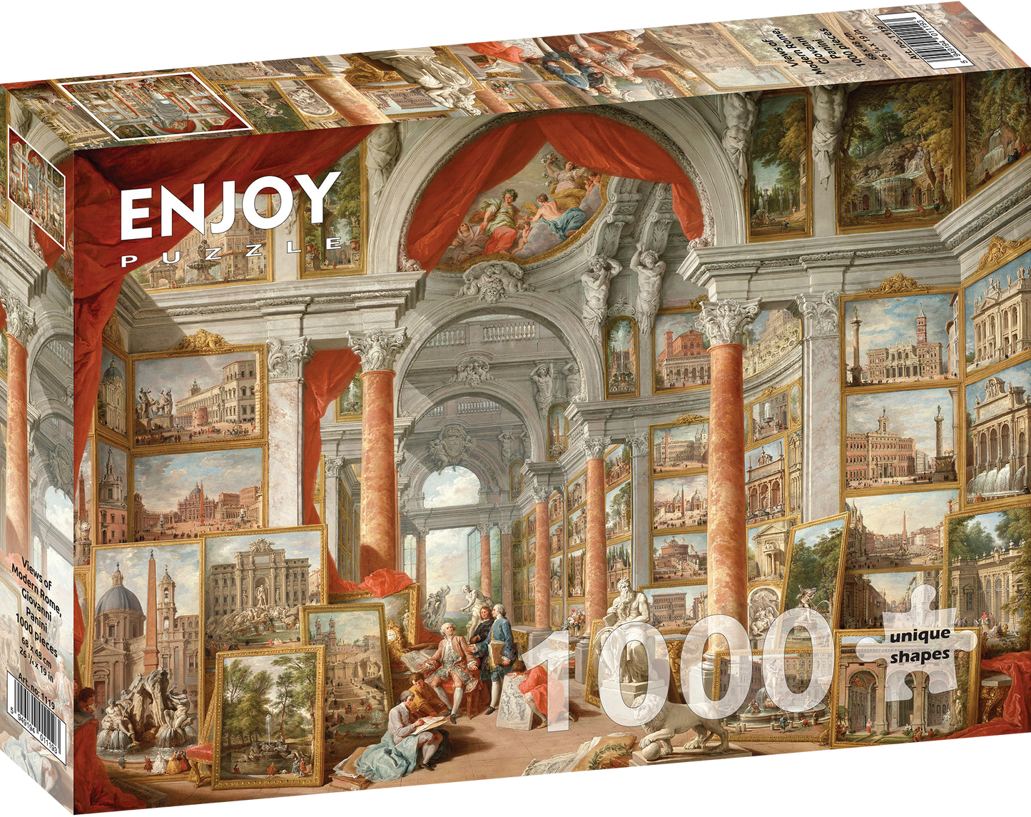 1000 Pieces Jigsaw Puzzle - Paolo Panini: Views of Modern Rome (1119)