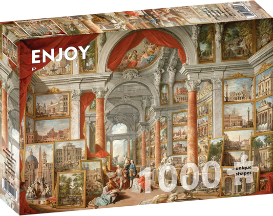 1000 Pieces Jigsaw Puzzle - Paolo Panini: Views of Modern Rome (1119)