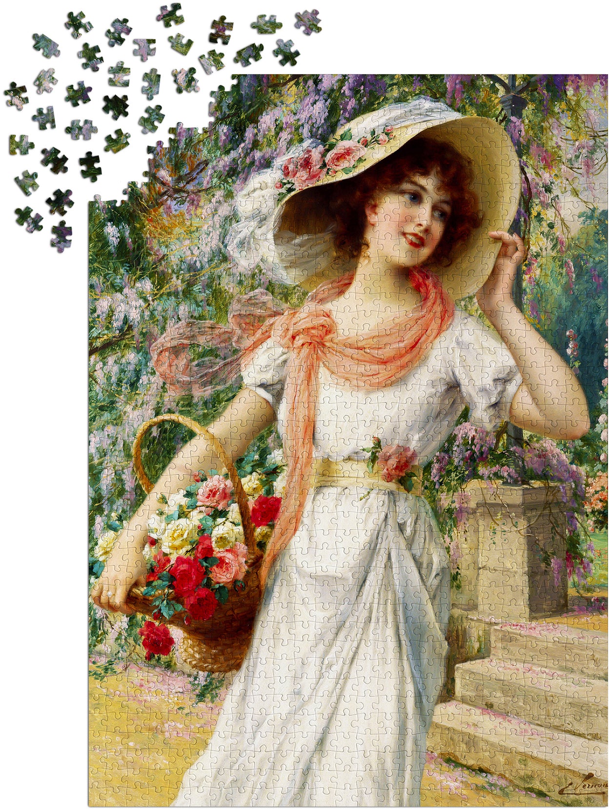 1000 Pieces Jigsaw Puzzle - Emile Vernon: The Flower Garden (1122)