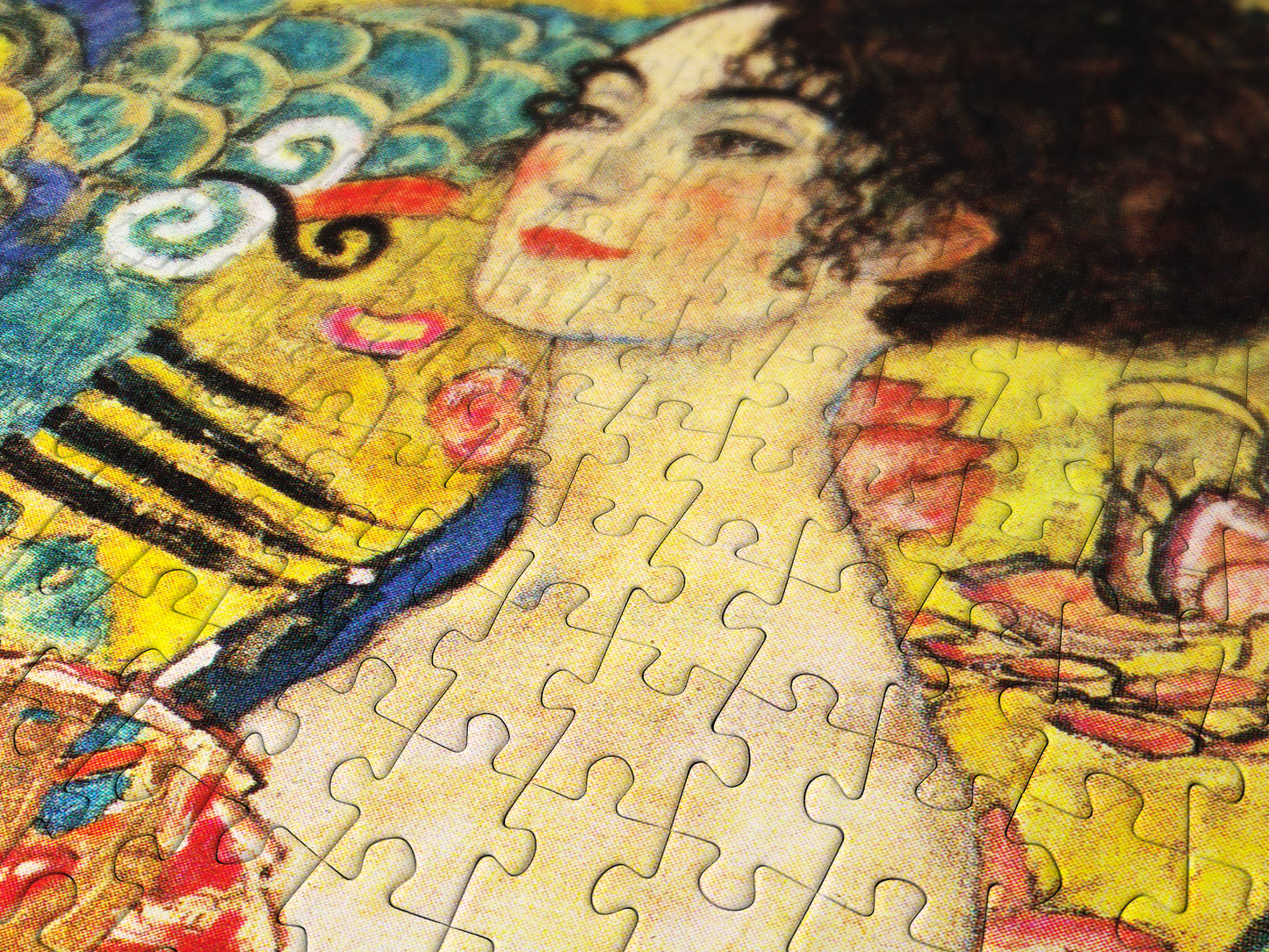 1000 Pieces Jigsaw Puzzle - Gustav Klimt: Lady with a Fan (1128)