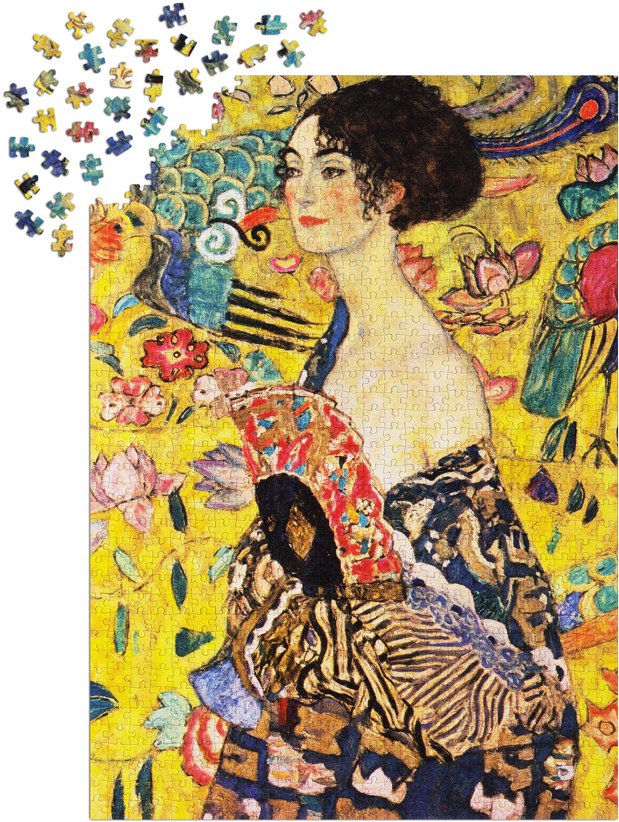 1000 Pieces Jigsaw Puzzle - Gustav Klimt: Lady with a Fan (1128)