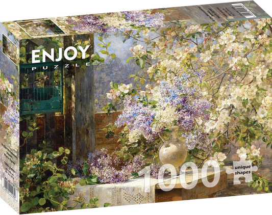 1000 Pieces Jigsaw Puzzle - Marie Egner: In the Blossoming Bower (1134)