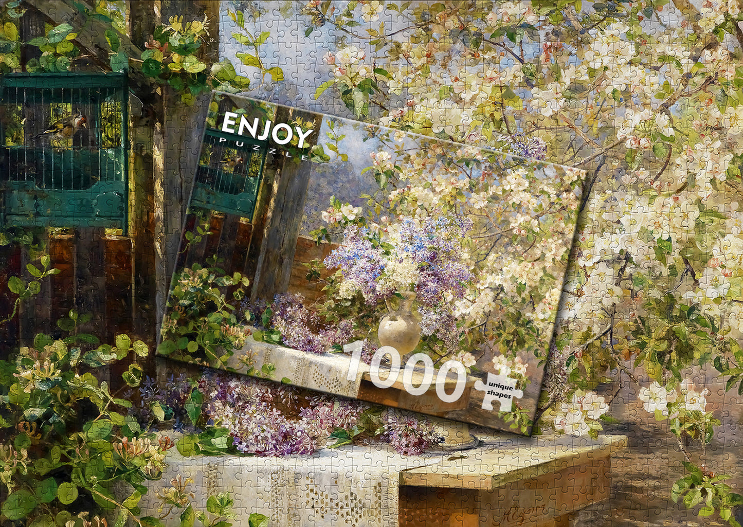 1000 Pieces Jigsaw Puzzle - Marie Egner: In the Blossoming Bower (1134)