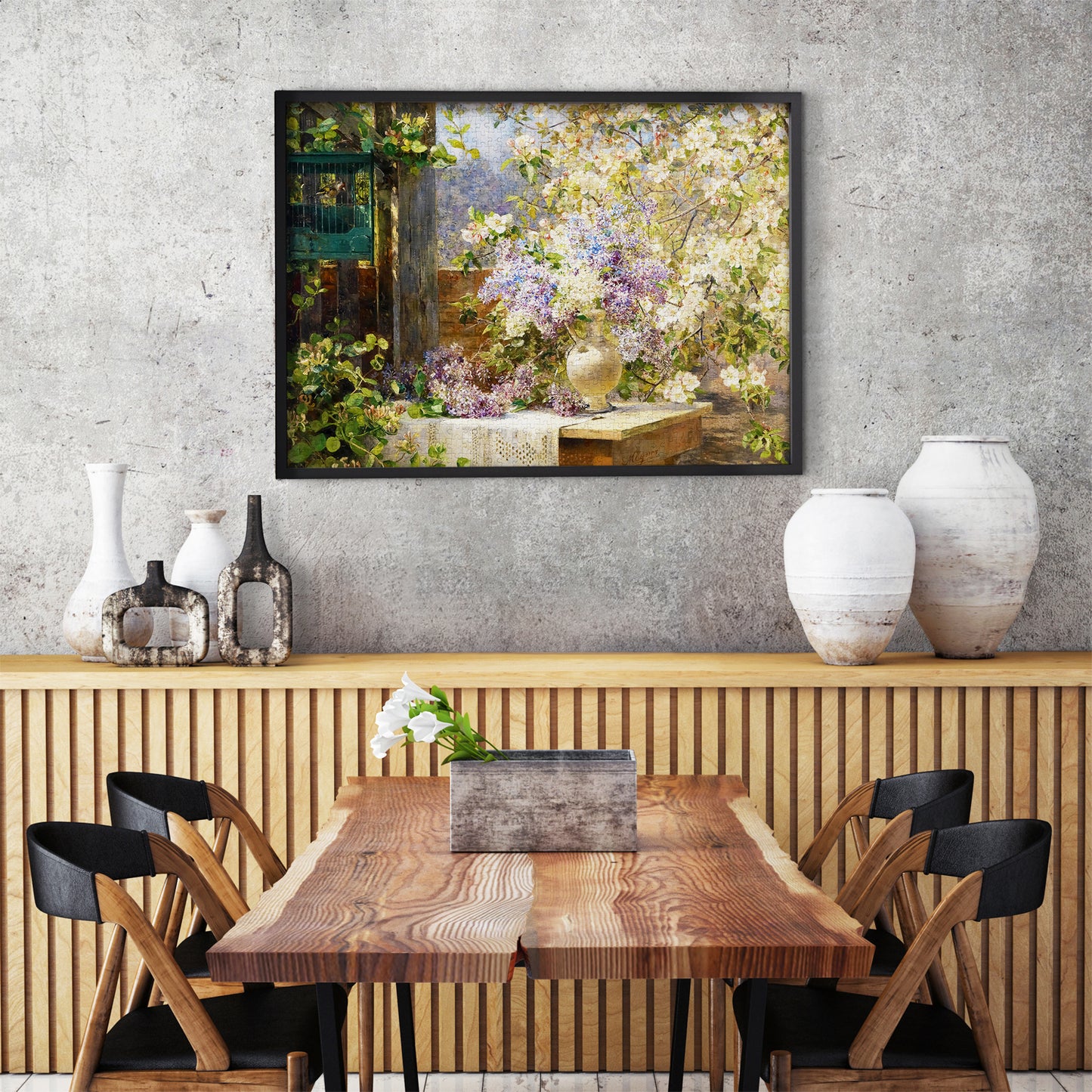 1000 Pieces Jigsaw Puzzle - Marie Egner: In the Blossoming Bower (1134)