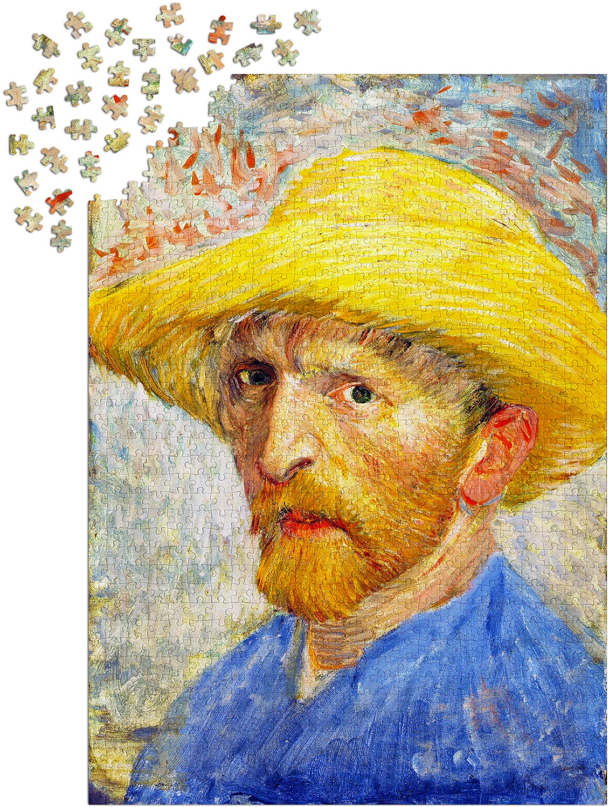 1000 Pieces Jigsaw Puzzle - Vincent Van Gogh: Self-portrait with a Straw Hat (1143)