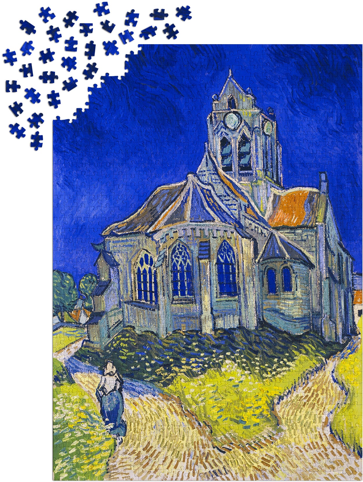 1000 Pieces Jigsaw Puzzle - Vincent Van Gogh: The Church in Auvers-sur-Oise (1152)