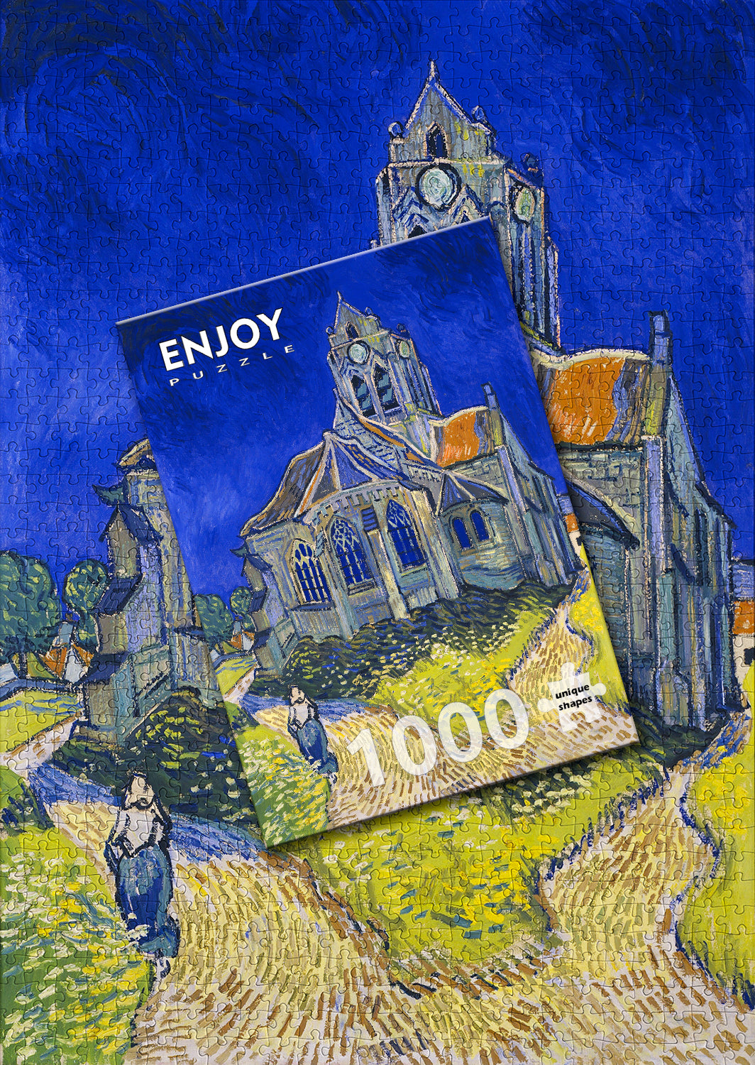 1000 Pieces Jigsaw Puzzle - Vincent Van Gogh: The Church in Auvers-sur-Oise (1152)