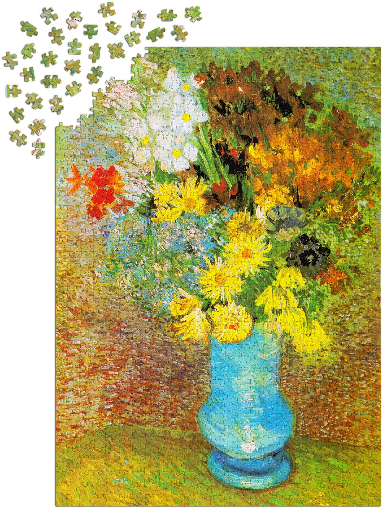 1000 Pieces Jigsaw Puzzle - Vincent Van Gogh: Vase with Daisies and Anemones (1158)