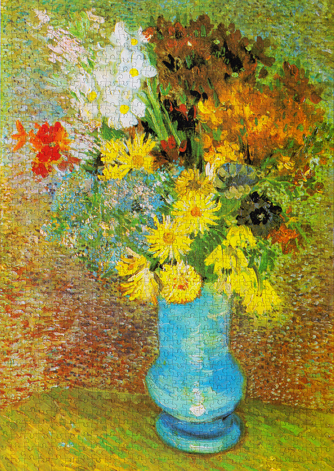 1000 Pieces Jigsaw Puzzle - Vincent Van Gogh: Vase with Daisies and Anemones (1158)