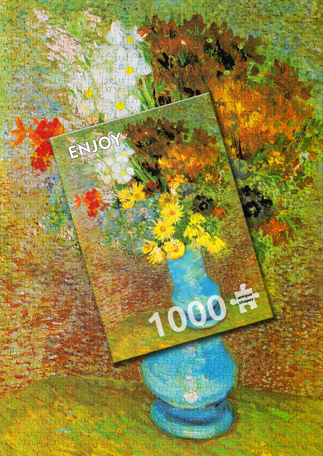1000 Pieces Jigsaw Puzzle - Vincent Van Gogh: Vase with Daisies and Anemones (1158)