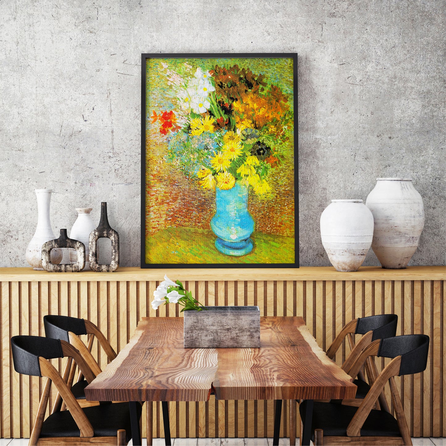 1000 Pieces Jigsaw Puzzle - Vincent Van Gogh: Vase with Daisies and Anemones (1158)