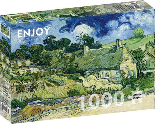 1000 Pieces Jigsaw Puzzle - Vincent Van Gogh: Thatched Cottages at Cordeville (1173)