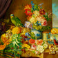 1000 Pieces Jigsaw Puzzle - Josef Schuster: Still Life with Fruit Flowers and a Parrot (1191)
