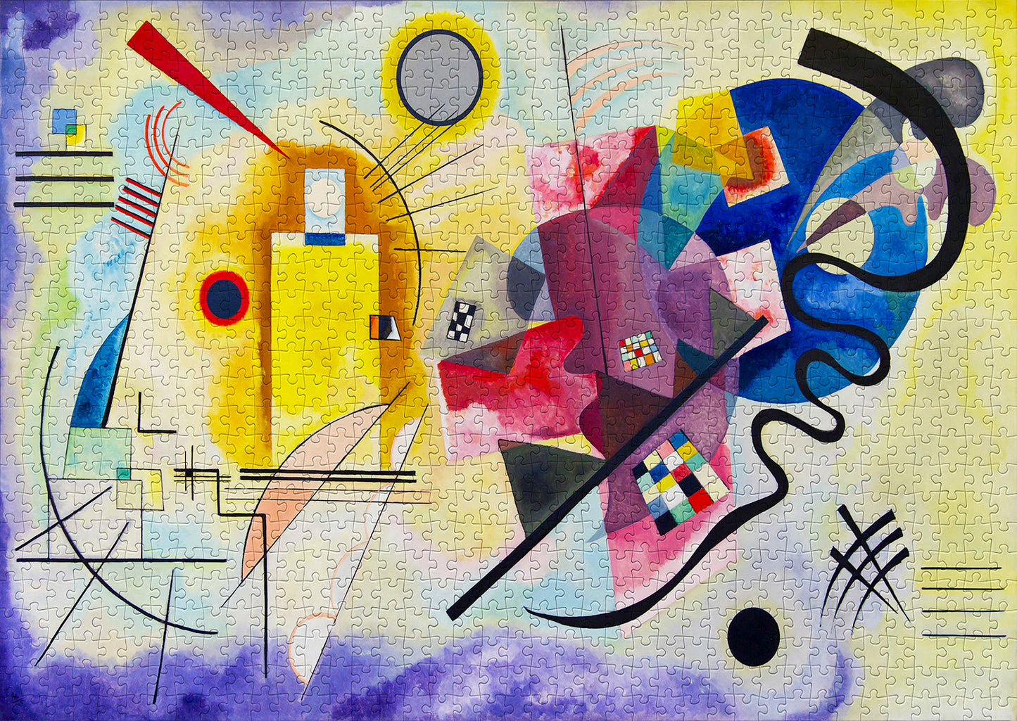 1000 Pieces Jigsaw Puzzle - Vassily Kandinsky: Yellow Red Blue (1212)