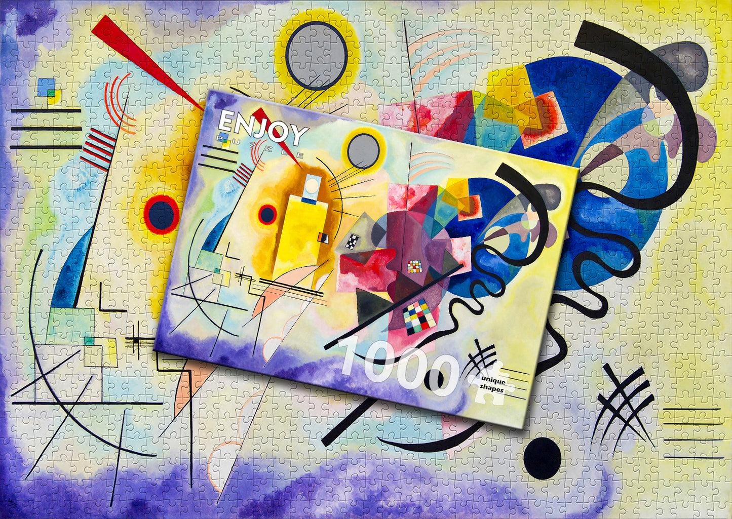 1000 Pieces Jigsaw Puzzle - Vassily Kandinsky: Yellow Red Blue (1212)