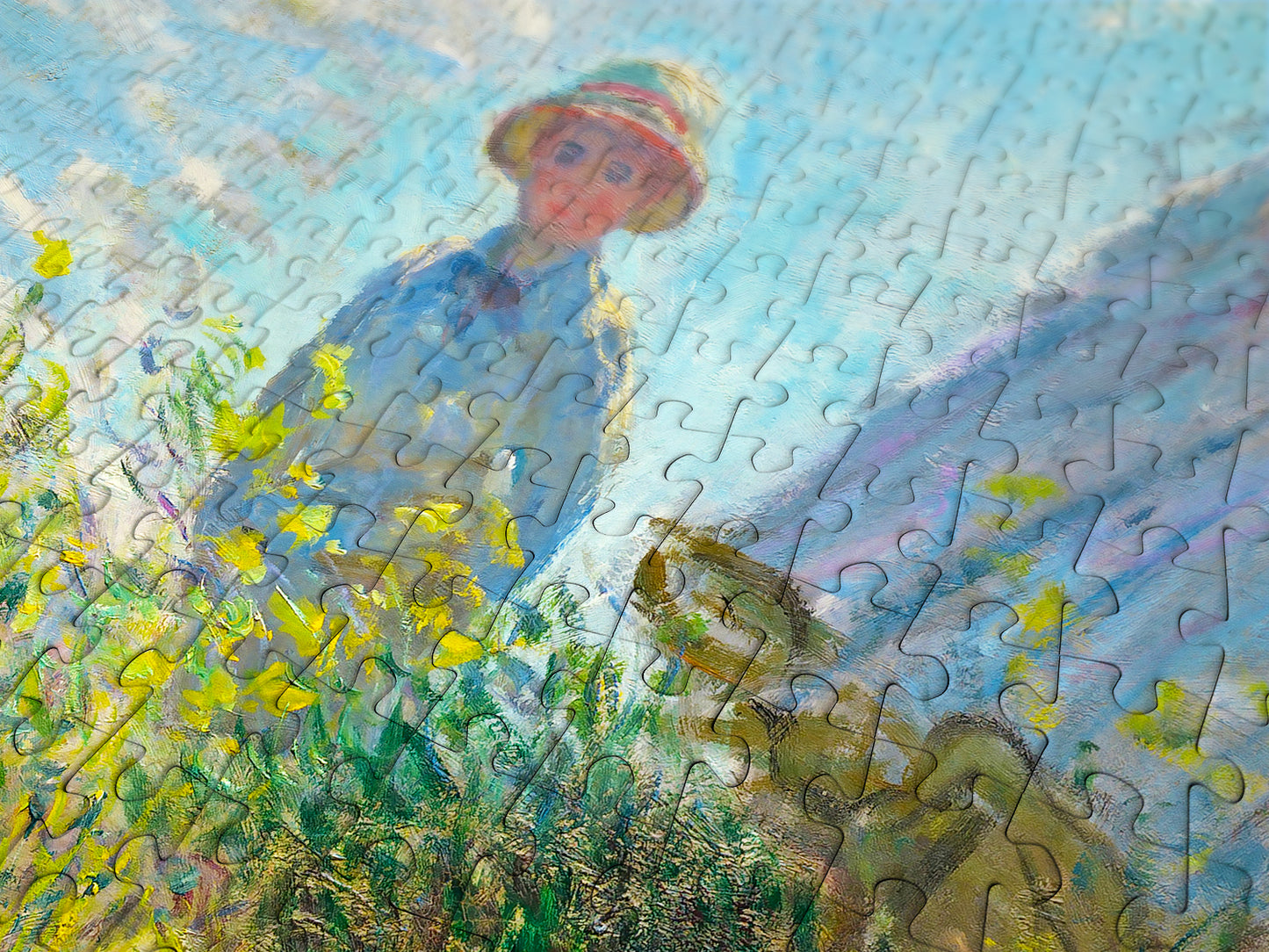 1000 Pieces Jigsaw Puzzle - Claude Monet: Woman with a Parasol (Madame Monet and Her Son) (1215)
