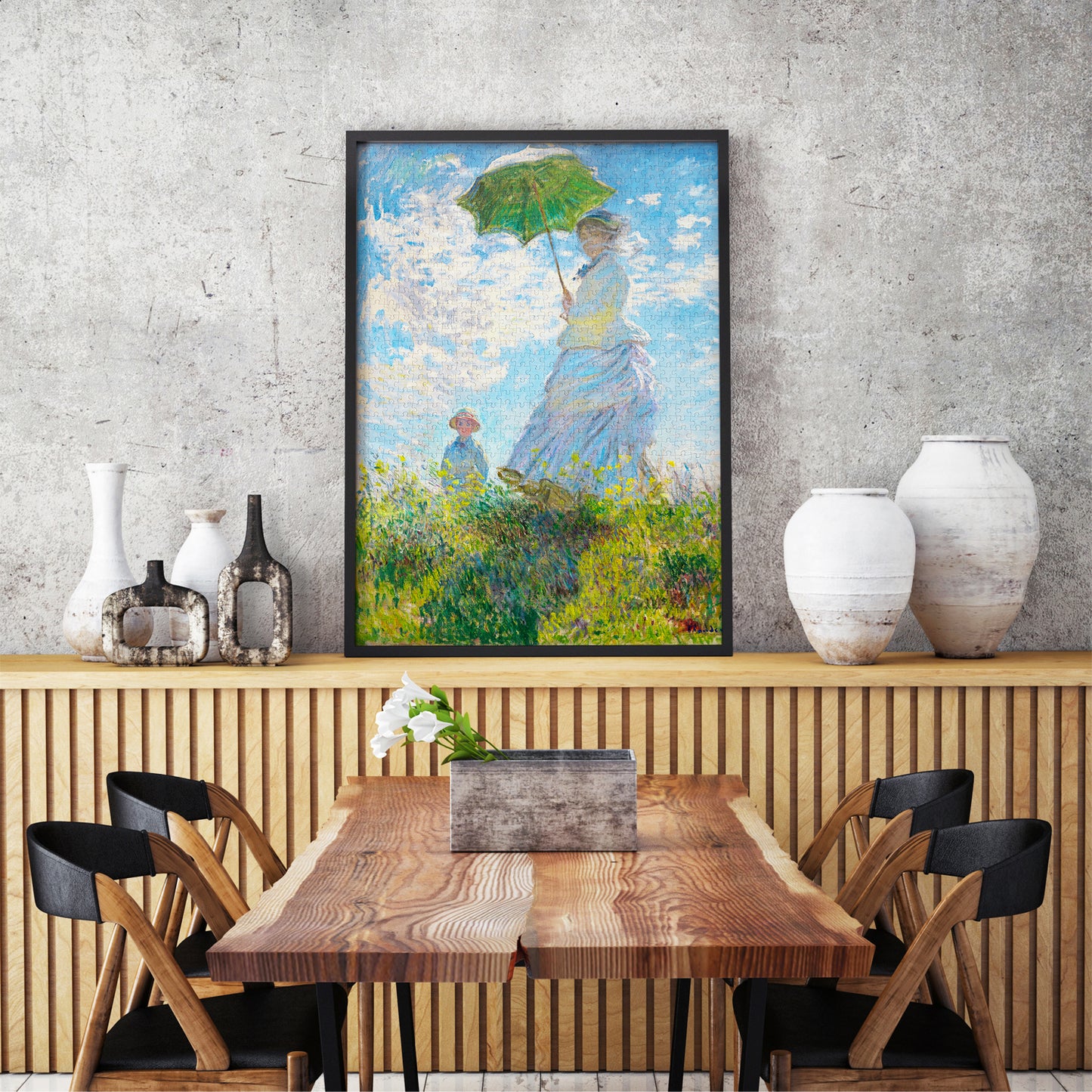1000 Pieces Jigsaw Puzzle - Claude Monet: Woman with a Parasol (Madame Monet and Her Son) (1215)