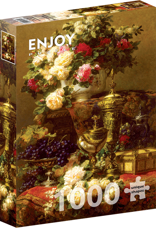 1000 Pieces Jigsaw Puzzle - Jean-Baptiste Robie: Flowers and Fruit (1221)