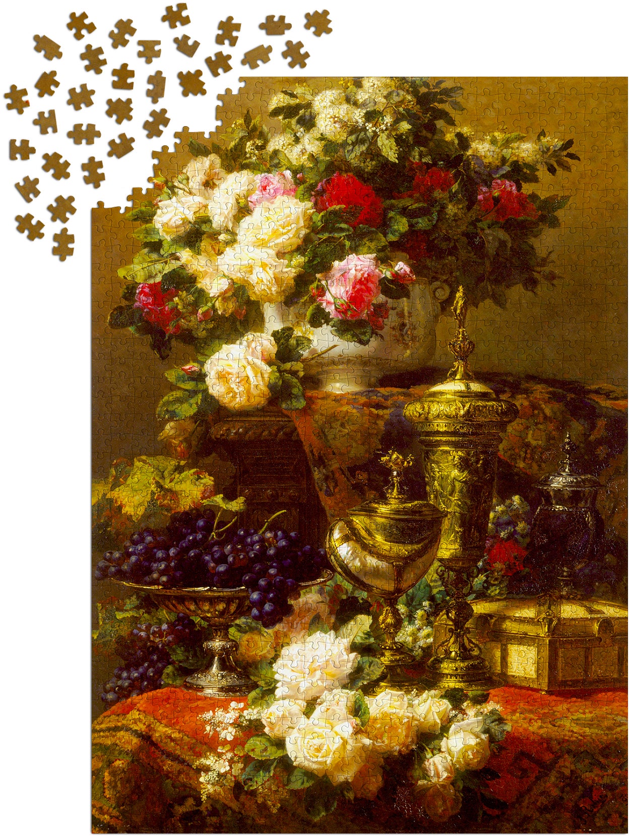 1000 Pieces Jigsaw Puzzle - Jean-Baptiste Robie: Flowers and Fruit (1221)