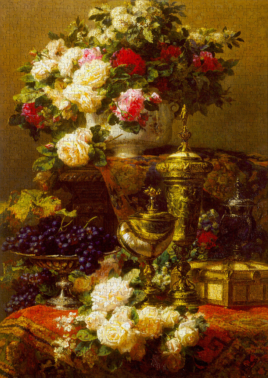 1000 Pieces Jigsaw Puzzle - Jean-Baptiste Robie: Flowers and Fruit (1221)