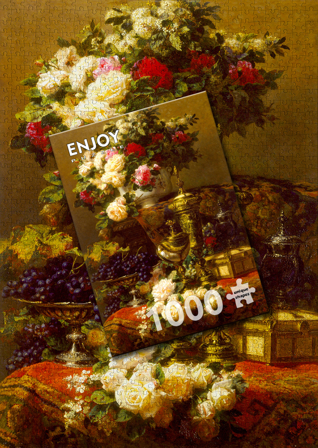 1000 Pieces Jigsaw Puzzle - Jean-Baptiste Robie: Flowers and Fruit (1221)