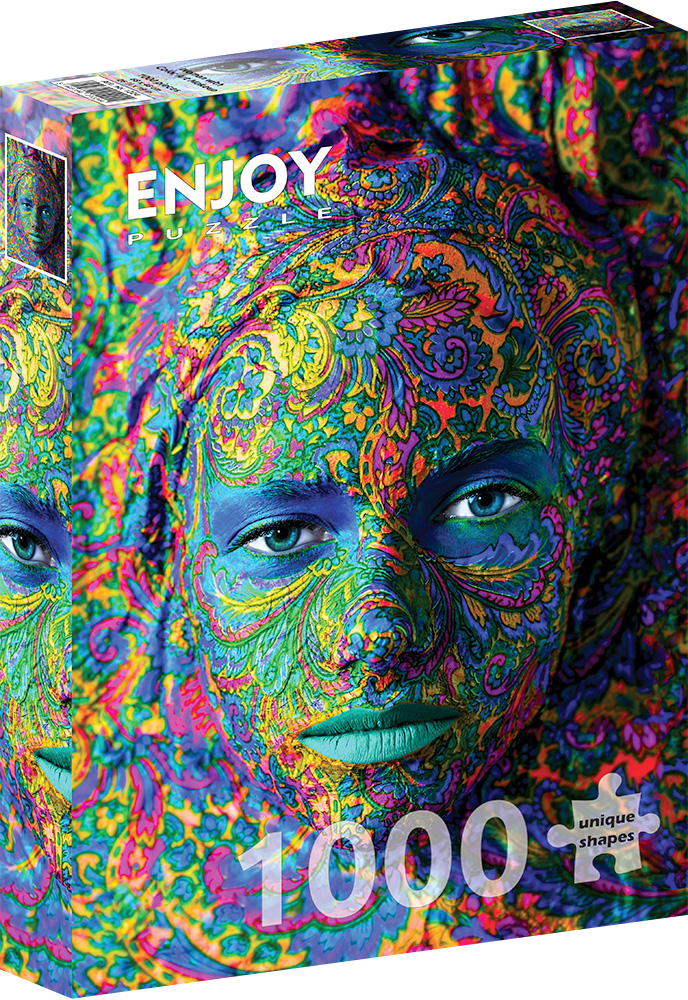 1000 Pieces Jigsaw Puzzle - Woman with Color Art Makeup (1224)