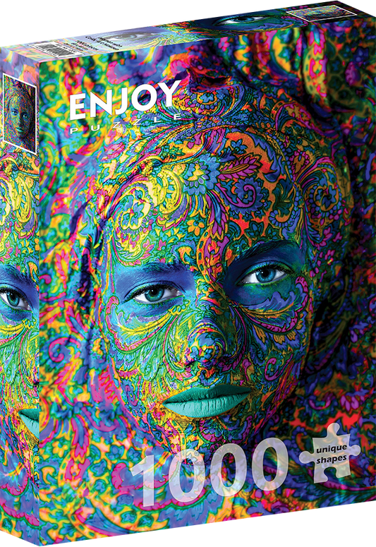 1000 Pieces Jigsaw Puzzle - Woman with Color Art Makeup (1224)