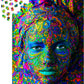 1000 Pieces Jigsaw Puzzle - Woman with Color Art Makeup (1224)