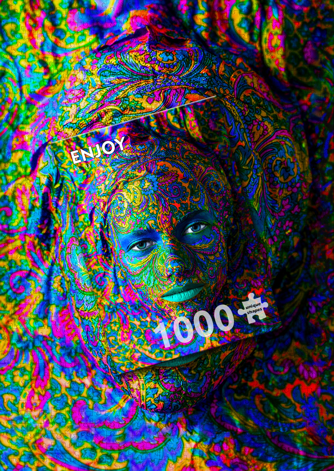 1000 Pieces Jigsaw Puzzle - Woman with Color Art Makeup (1224)