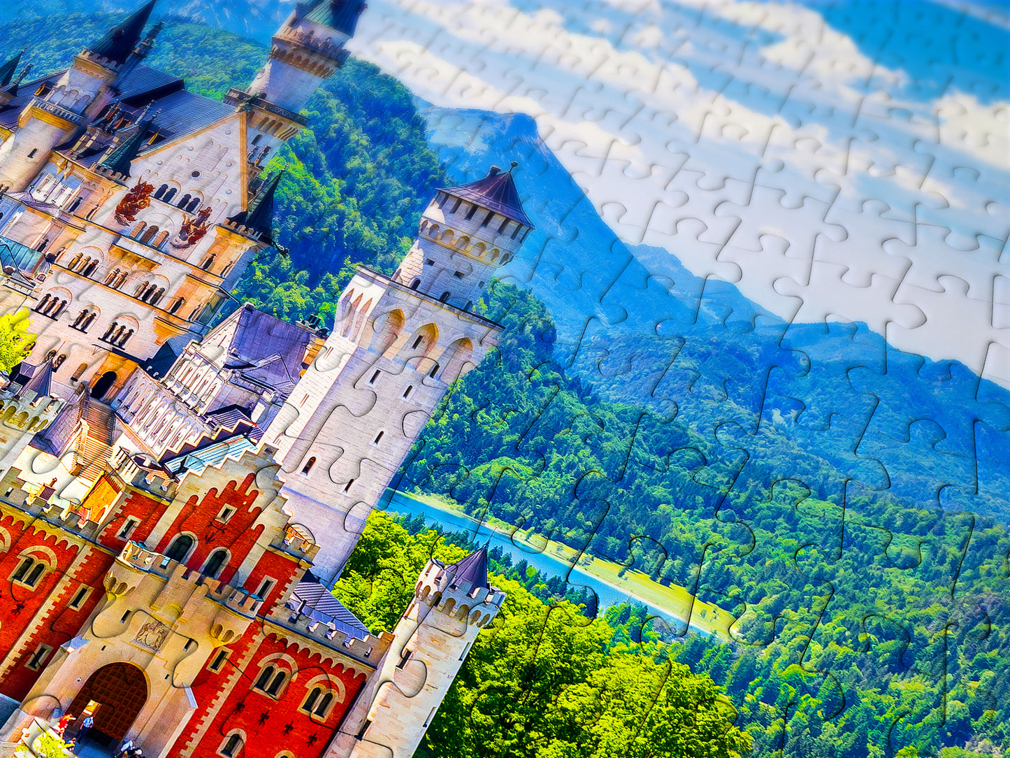 1000 Pieces Jigsaw Puzzle - Neuschwanstein Castle in Summer (1227)