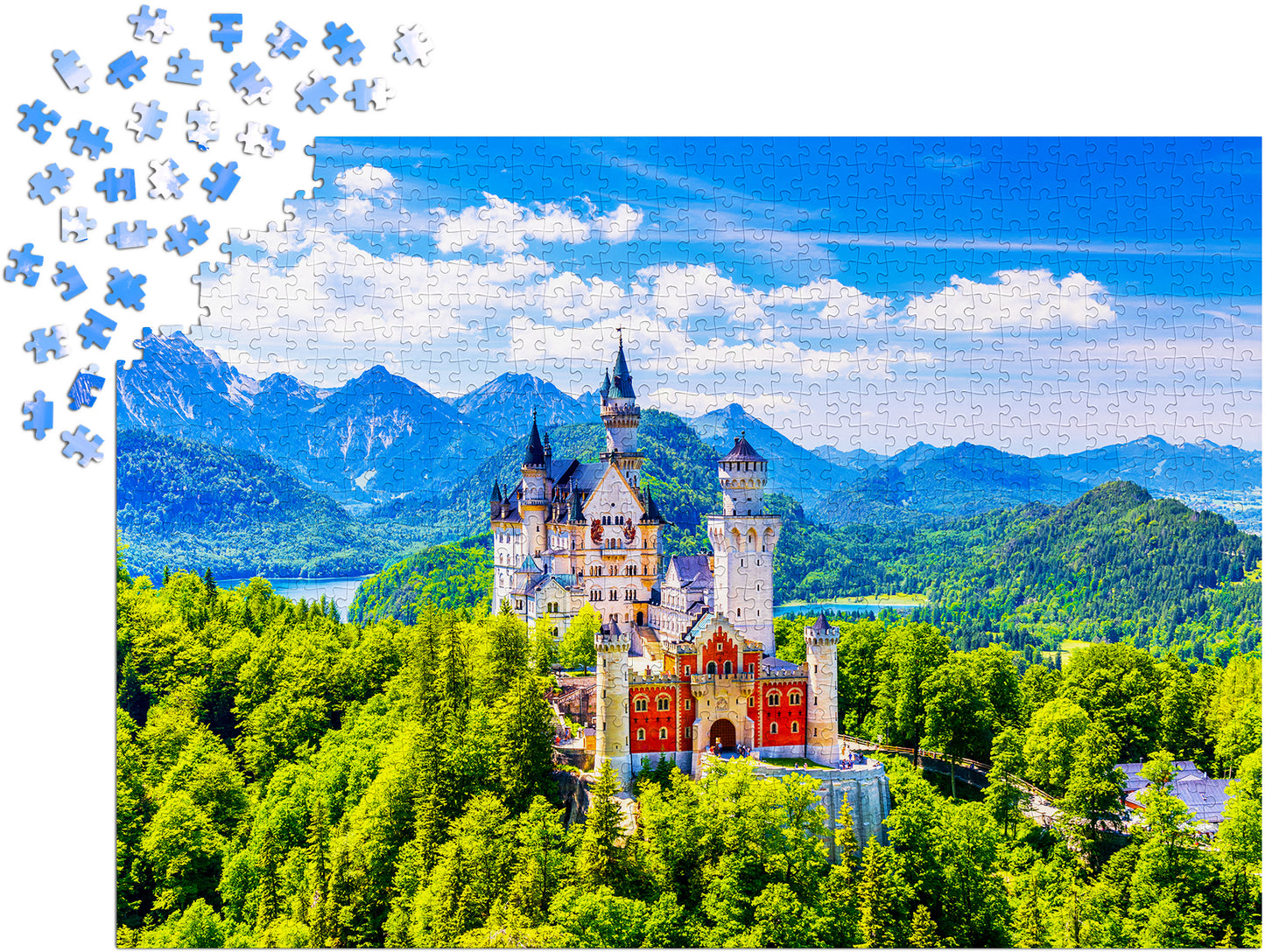 1000 Pieces Jigsaw Puzzle - Neuschwanstein Castle in Summer (1227)