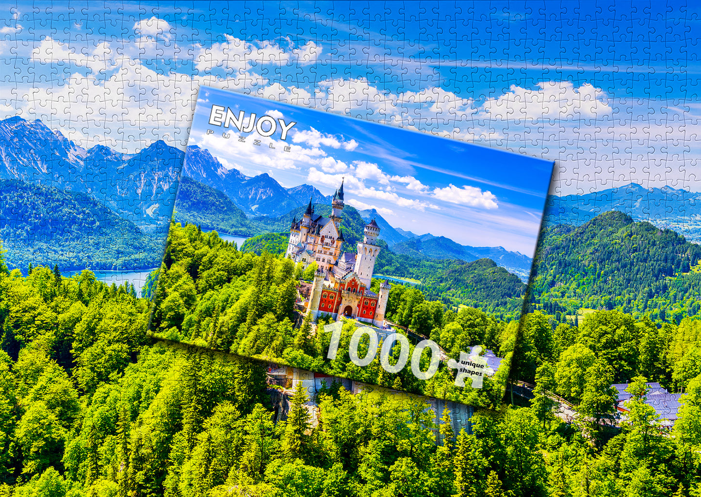1000 Pieces Jigsaw Puzzle - Neuschwanstein Castle in Summer (1227)