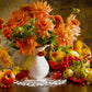 1000 Pieces Jigsaw Puzzle - Still Life with Orange Dahlias (1233)