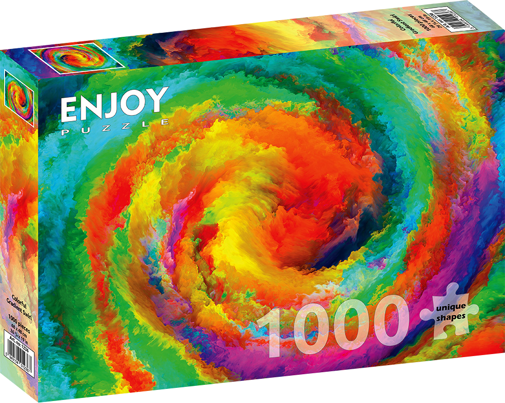 1000 Pieces Jigsaw Puzzle - Colorful Gradient Swirl (1236)
