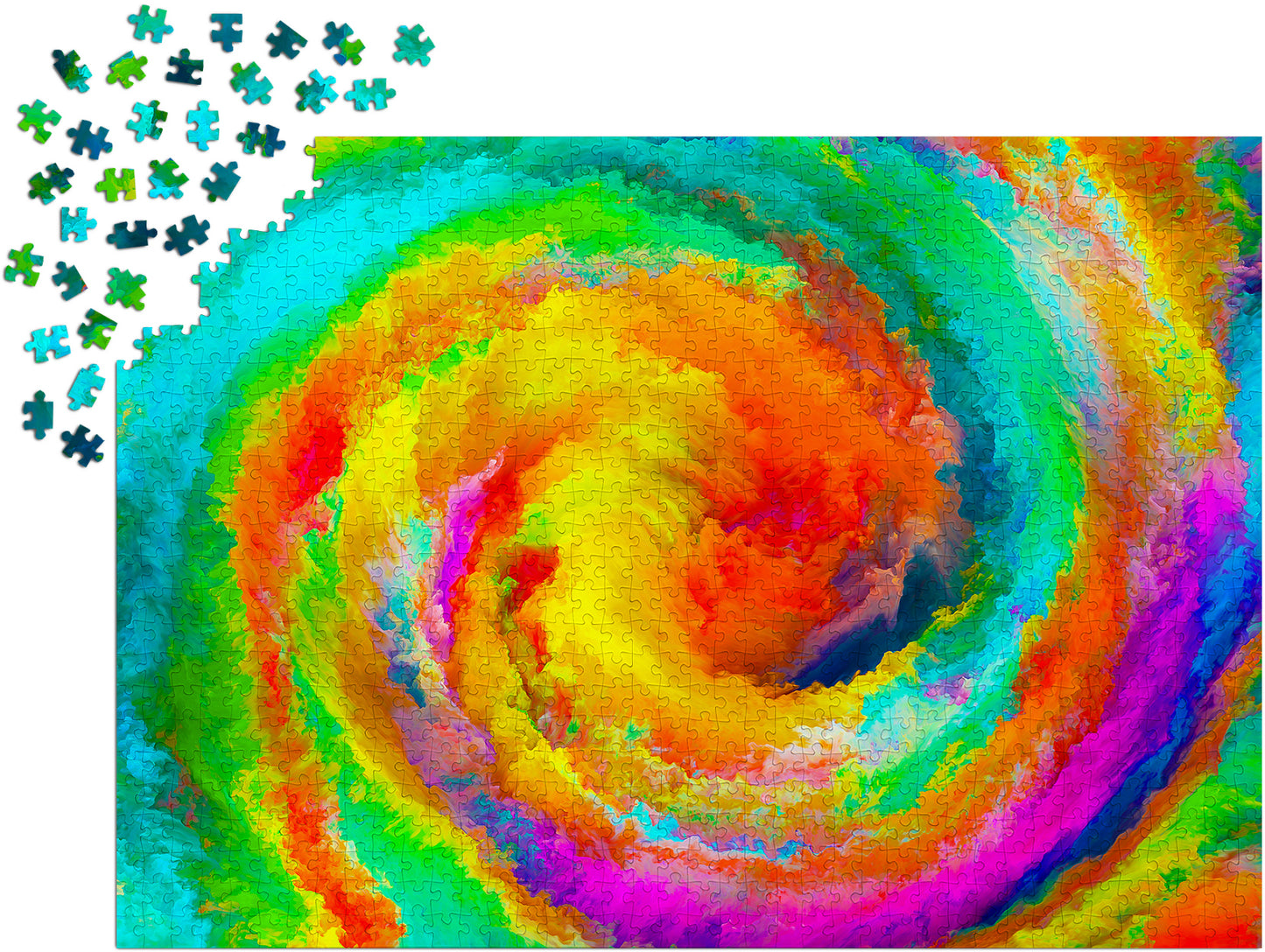 1000 Pieces Jigsaw Puzzle - Colorful Gradient Swirl (1236)