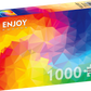1000 Pieces Jigsaw Puzzle - Rainbow Gradient Poligonal Swirl (1239)