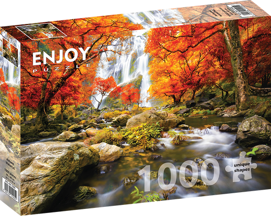 1000 Pieces Jigsaw Puzzle - Autumn Waterfall (1245)