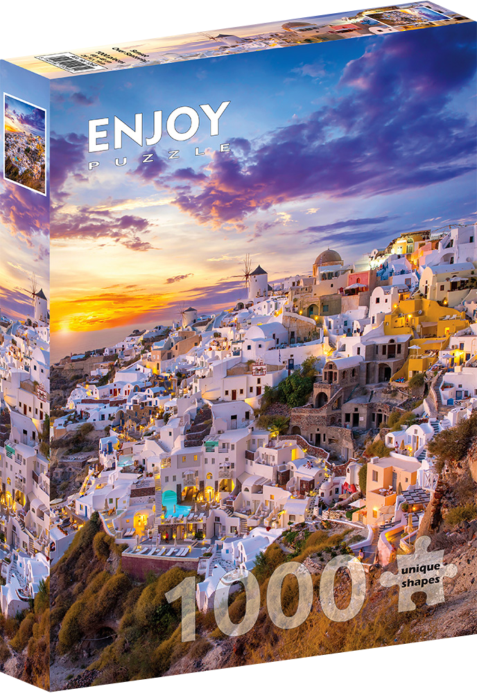 1000 Pieces Jigsaw Puzzle - Sunset over Santorini (1260)
