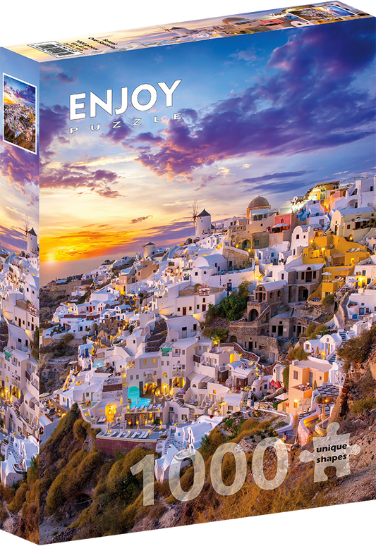 1000 Pieces Jigsaw Puzzle - Sunset over Santorini (1260)