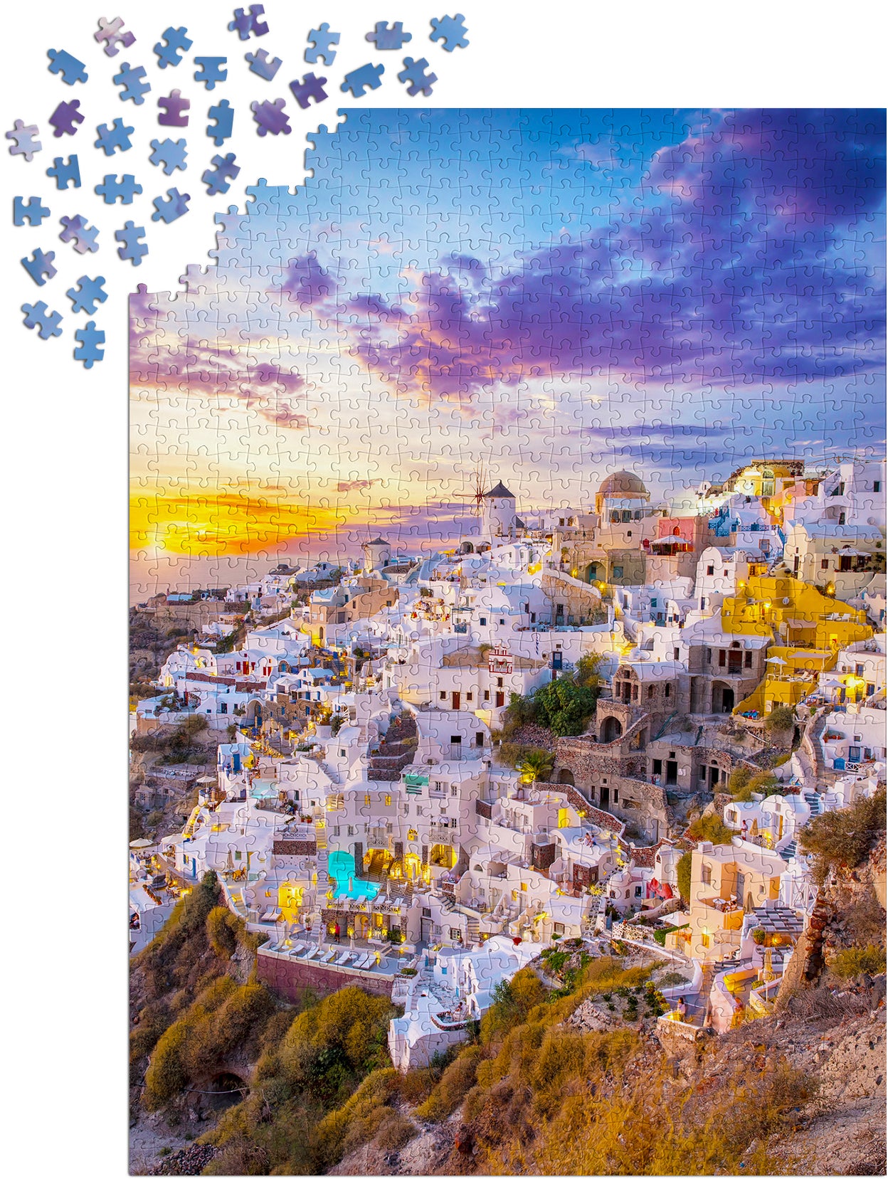 1000 Pieces Jigsaw Puzzle - Sunset over Santorini (1260)