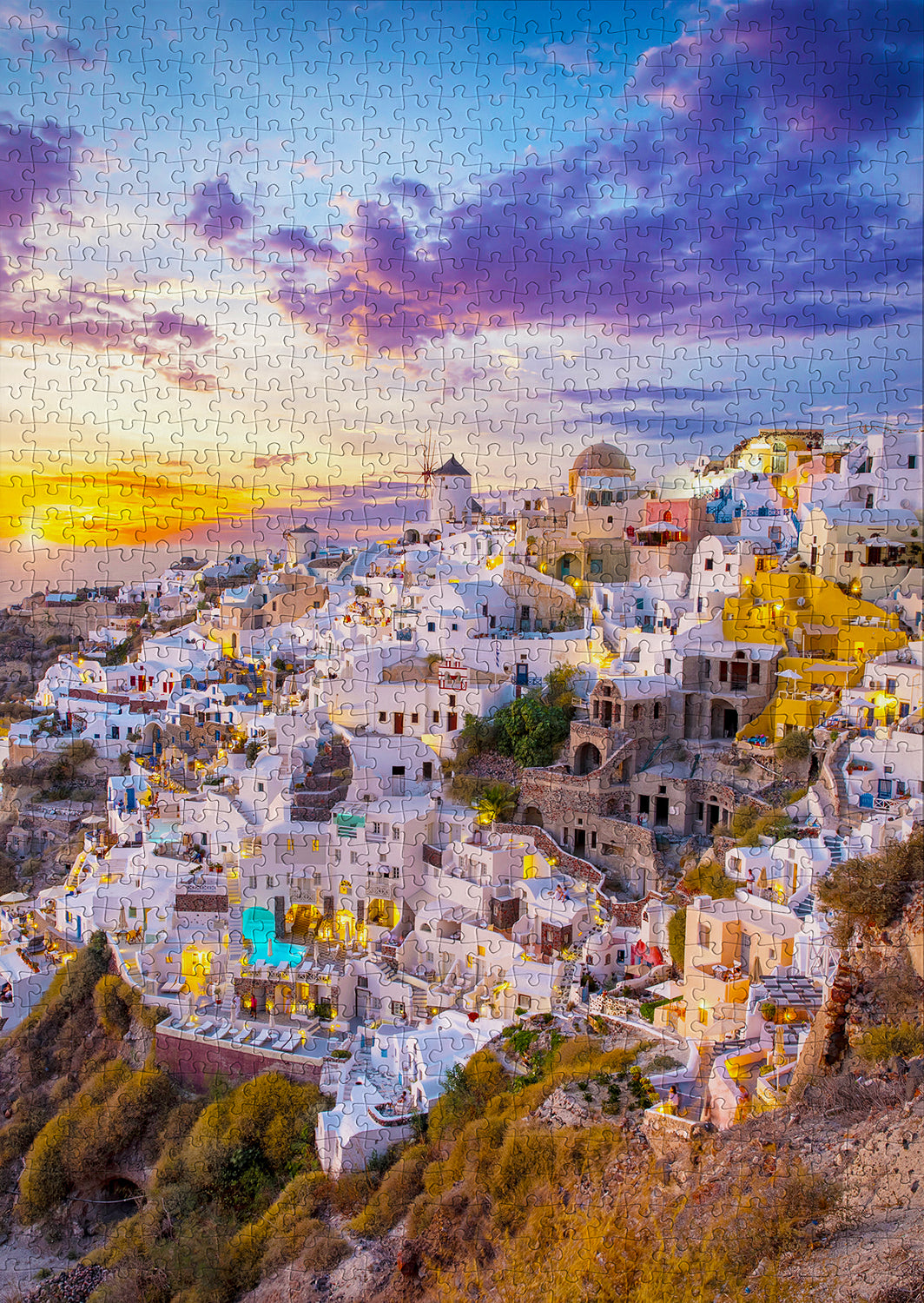 1000 Pieces Jigsaw Puzzle - Sunset over Santorini (1260)