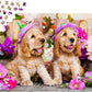 1000 Pieces Jigsaw Puzzle - Spaniel Puppies with Flower Hats (1263)
