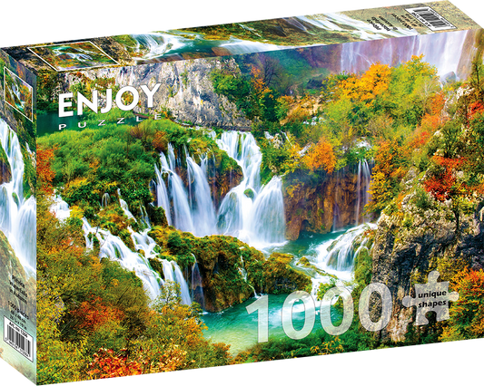 1000 Pieces Jigsaw Puzzle - Plitvice Waterfalls in Autumn (1266)