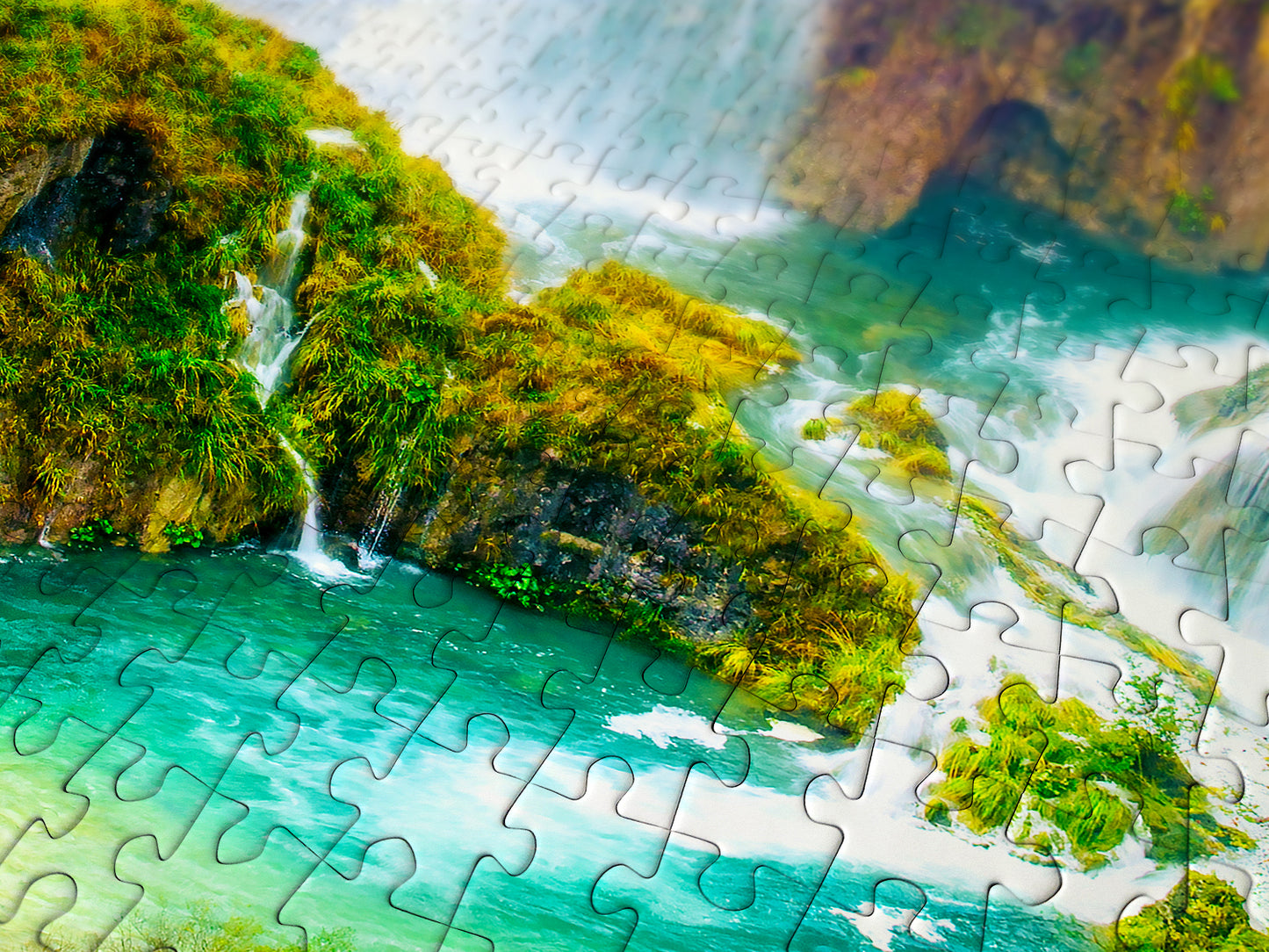1000 Pieces Jigsaw Puzzle - Plitvice Waterfalls in Autumn (1266)