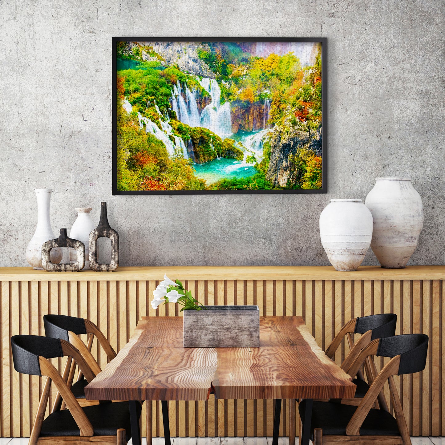 1000 Pieces Jigsaw Puzzle - Plitvice Waterfalls in Autumn (1266)