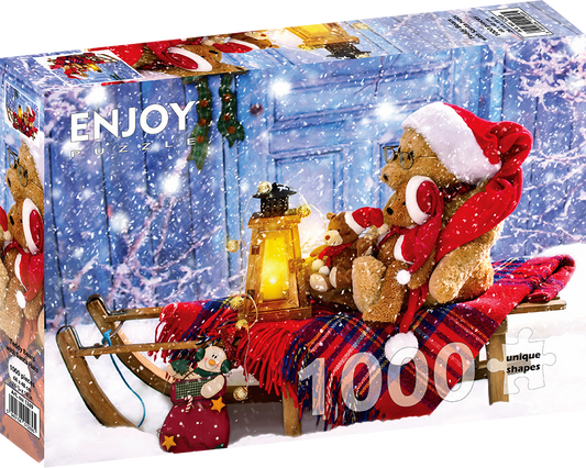 1000 Pieces Jigsaw Puzzle - Teddy Bears with Santa Hats (1269)