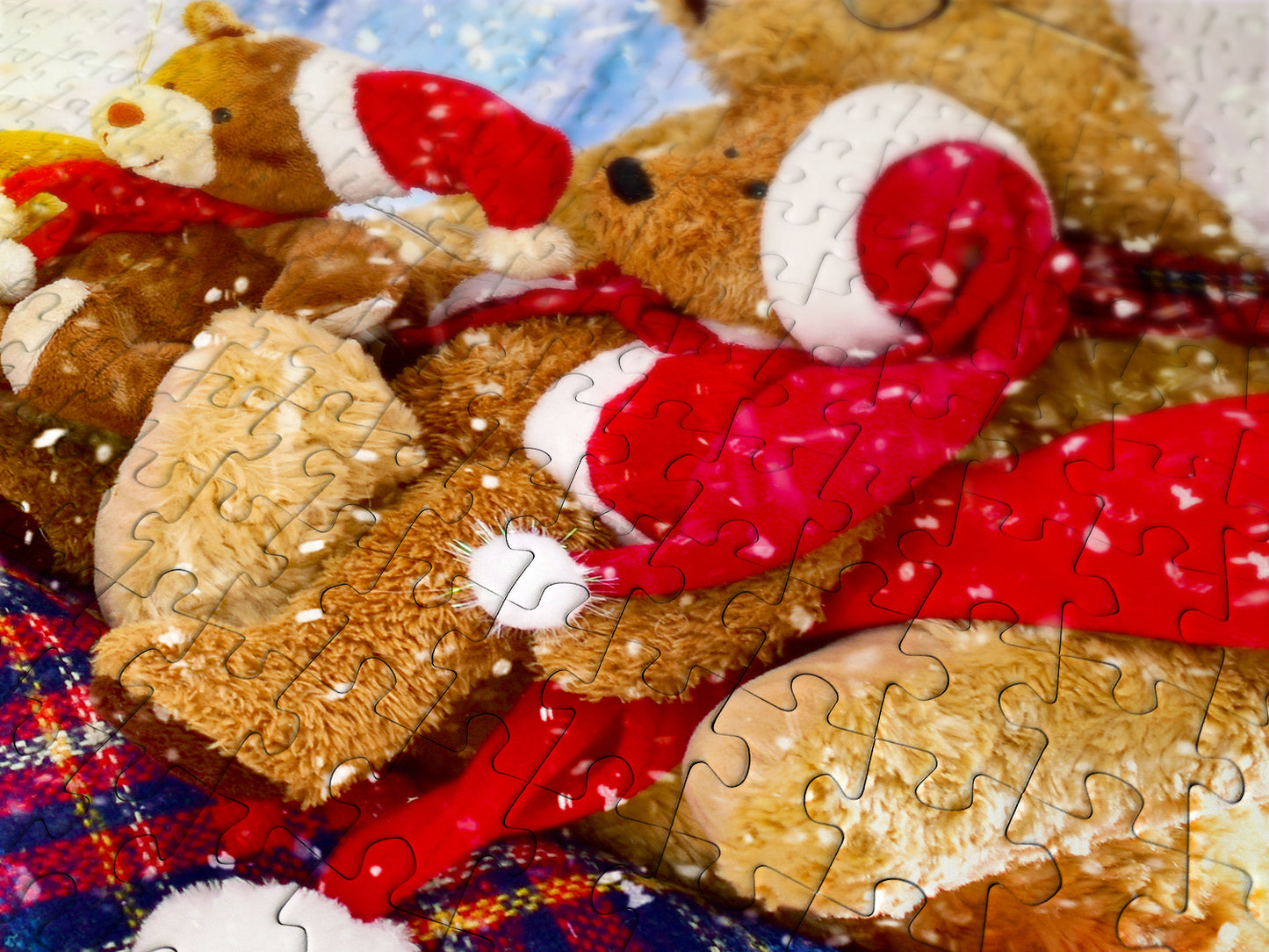 1000 Pieces Jigsaw Puzzle - Teddy Bears with Santa Hats (1269)