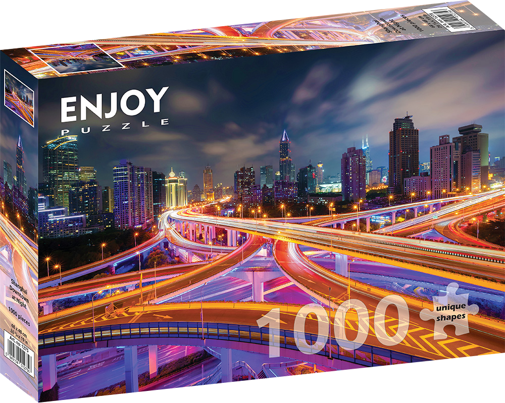 1000 Pieces Jigsaw Puzzle - Shanghai Downtown at Night (1275)