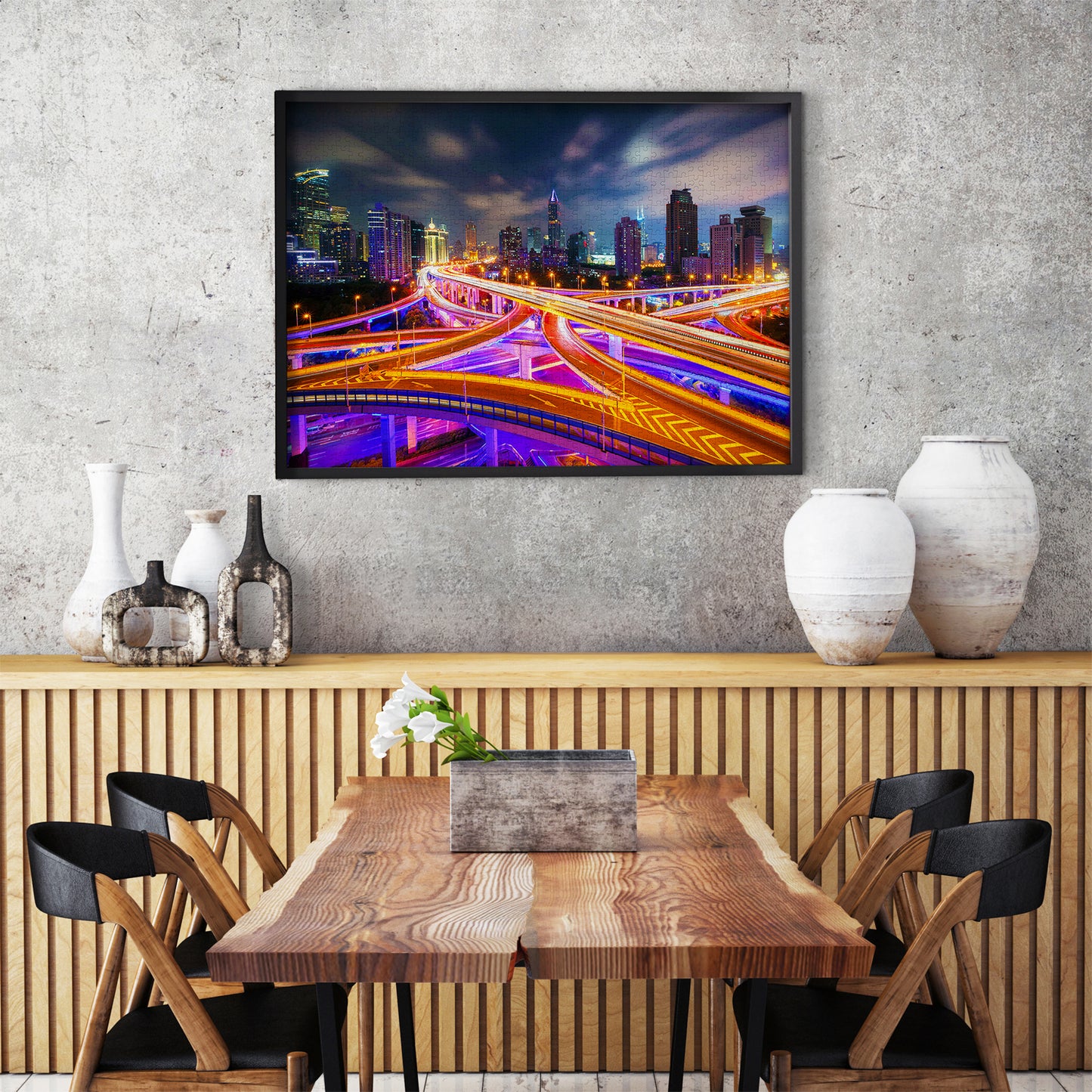 1000 Pieces Jigsaw Puzzle - Shanghai Downtown at Night (1275)